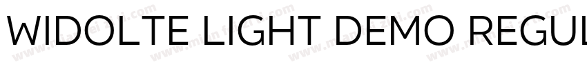 Widolte Light Demo Regular字体转换